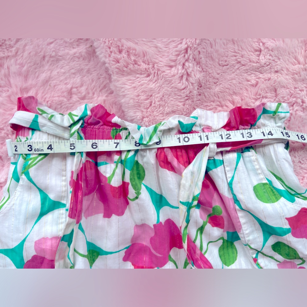 Lilly Pulitzer Avery Floral Tie-Waist White Skirt🩷 - Picture 4 of 6